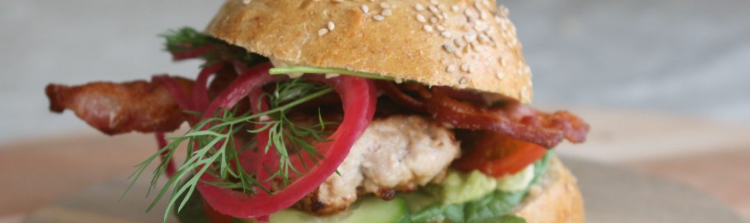 opskrift på kyllingburger