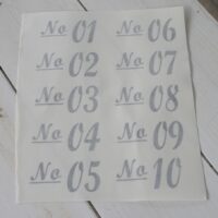 Wallsticker nummer ark N0 01 - No 10 Romantik