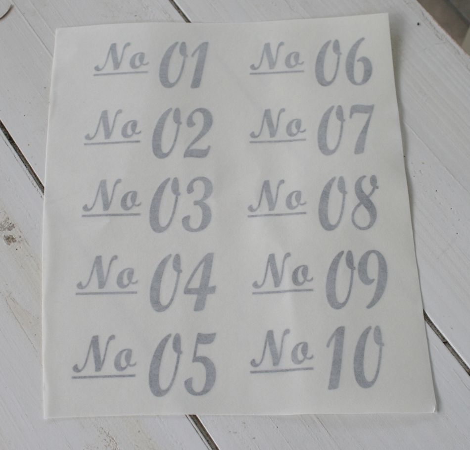 Wallsticker nummer ark N0 01 - No 10 Romantik Wallsticker nummer ark N0 01 - No 10 Romantik