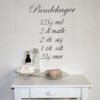 Pandekager opskrift - min yndlings wallsticker