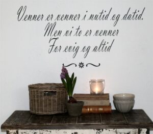 Venner er venner i nutid og datid