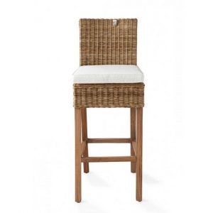Barstol - Rustic Rattan bar stool INKL. Hynde BESTILLINGSVARER
