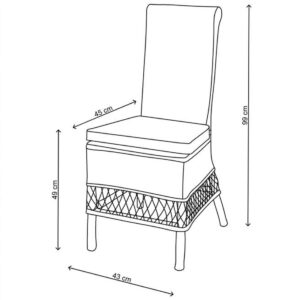 Spisebordsstol - St. Malo dining chair INKL. Hynde - BESTILLINGSVARER