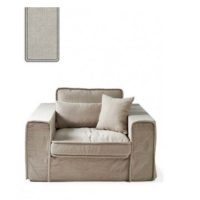 Lænestol – Metropolis Love Seat, washed cotton, ash grey BESTILLINGSVARER