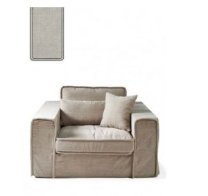 Lænestol – Metropolis Love Seat, washed cotton, ash grey BESTILLINGSVARER