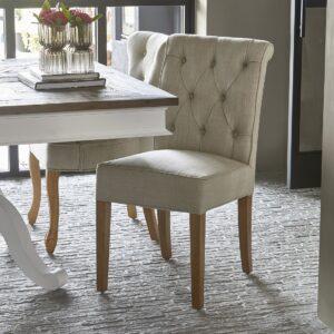 Spisebordsstol - Hampton Classic Dining Chair, linen, flax BESTILLINGSVARER