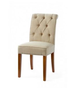 Spisebordsstol - Hampton Classic Dining Chair, linen, flax BESTILLINGSVARER