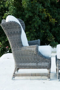Have lænestol - Outdoor Rustic Rattan Nicolas Wing Chair BESTILLINGSVARER