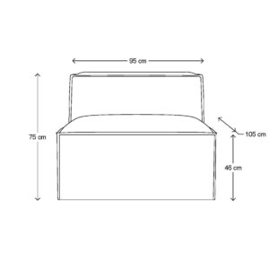 Sofamodul - The Jagger Center 95cm BESTILLINGSVARER