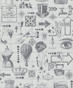Tapet - RM Wallpaper Midtown white BESTILLINGSVARER