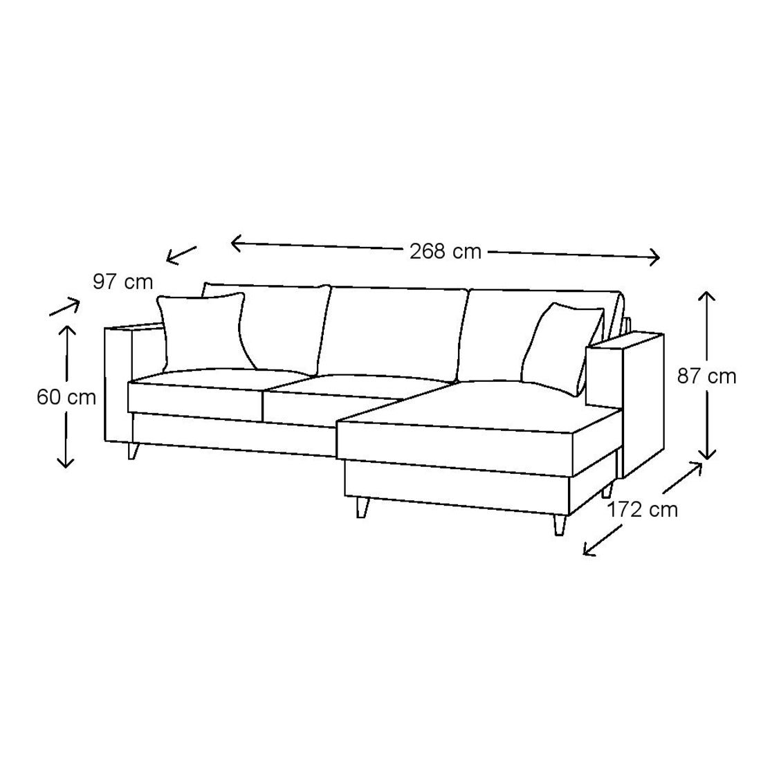 Sofa - Kendall with Chaise Longue BESTILLINGSVARER Sofa - Kendall with Chaise Longue BESTILLINGSVARER