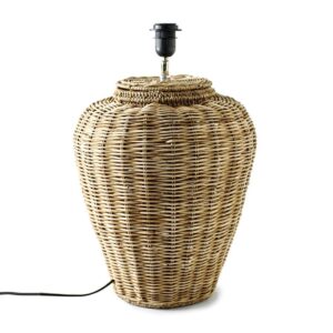 Lampefod i rattan - Rustic Rattan Grand Lobby Lamp Base L BESTILLINGSVARER