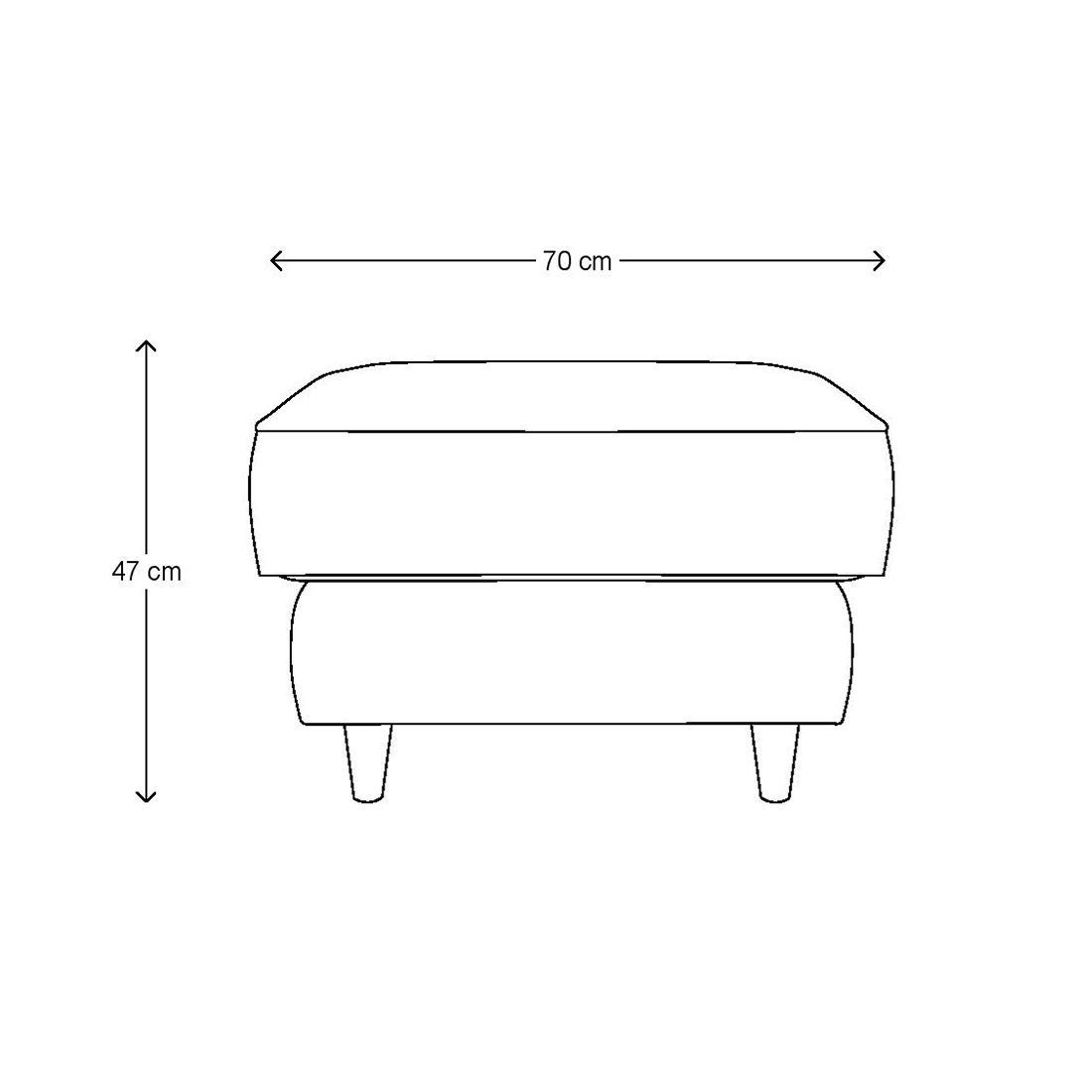 Puf - Kendall Footstool 70x70 BESTILLINGSVARER Puf - Kendall Footstool 70x70 BESTILLINGSVARER
