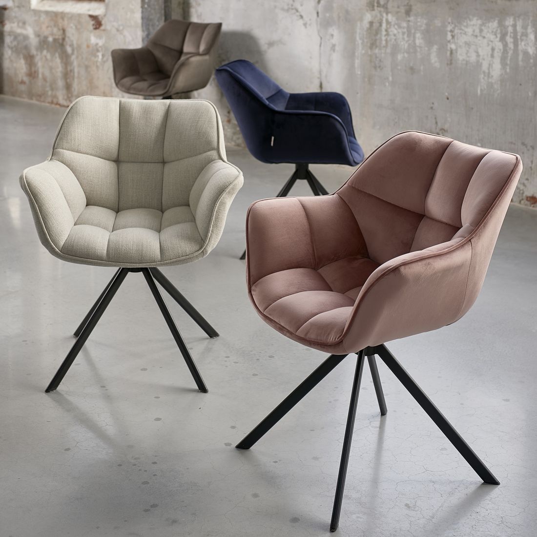 Spisebordsstol - Carnaby Dining Armchair, mouline linen, fabulous flax BESTILLINGSVARER Spisebordsstol - Carnaby Dining Armchair, mouline linen, fabulous flax BESTILLINGSVARER