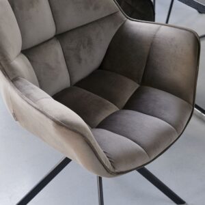 Spisebordsstol - Carnaby Dining Armchair, velvet III, anthracite BESTILLINGSVARER