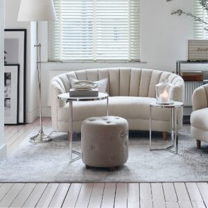 Fodskammel - Bowery Footstool, Linen Flax BESTILLINGSVARER