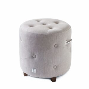 Fodskammel - Bowery Footstool, Linen Flax BESTILLINGSVARER