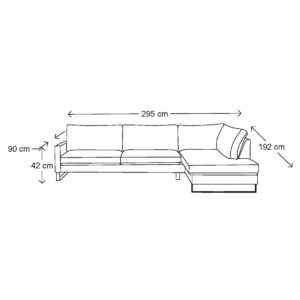 Hjørnesofa - West Houston Corner Sofa with Chaise Longue BESTILLINGSVARER, FÅS I FLERE FARVER