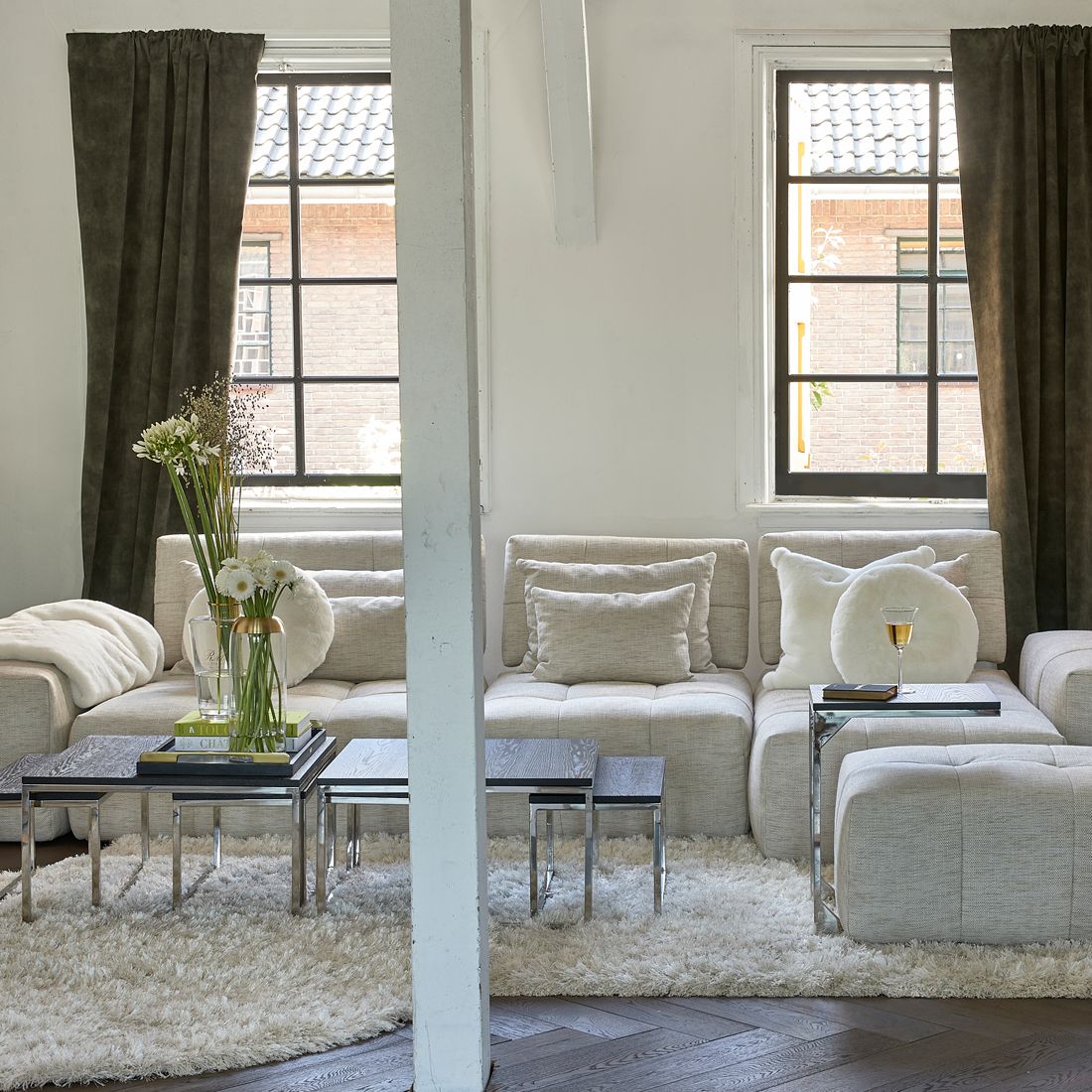 Gulvtæppe - Cecil Rug Cream Dia 200 Gulvtæppe - Cecil Rug Cream Dia 200