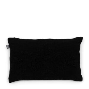 Pudebetræk, sort - Folk Knit Pillow Cover 50x30 black 2 STK. TILBAGE
