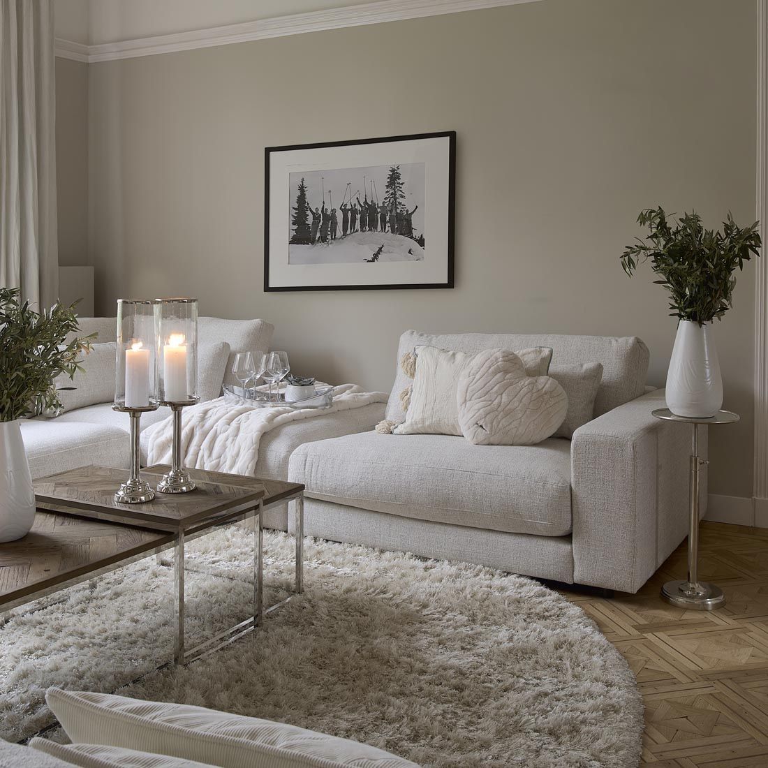 Modulsofa - Stephen Corner Arm Rich, rich tweed, antique white Modulsofa - Stephen Corner Arm Rich, rich tweed, antique white