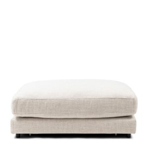 Puf - Stephen Footstool, rich tweed, antique white