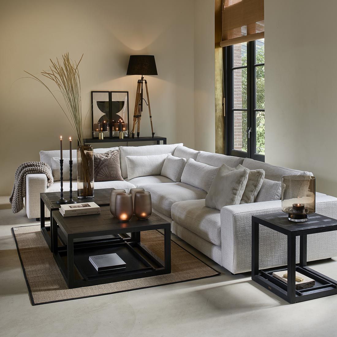 Modulsofa - Stephen Center, rich tweed, antique white Modulsofa - Stephen Center, rich tweed, antique white