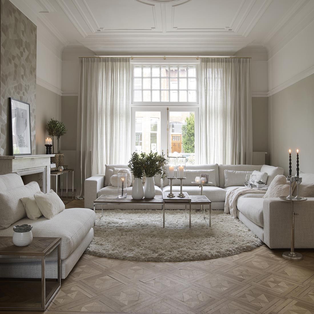 Modulsofa - Stephen Center, rich tweed, antique white Modulsofa - Stephen Center, rich tweed, antique white