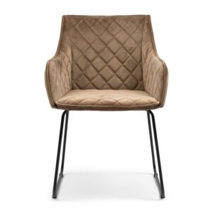 Spisebordsstol - Frisco Drive Dining Armchair, velvet III, golden mink - Bestillingsvare