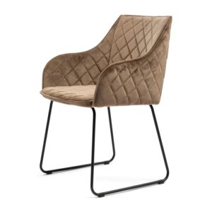 Spisebordsstol - Frisco Drive Dining Armchair, velvet III, golden mink - Bestillingsvare
