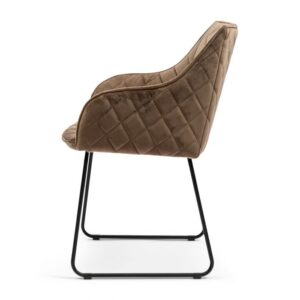 Spisebordsstol - Frisco Drive Dining Armchair, velvet III, golden mink - Bestillingsvare