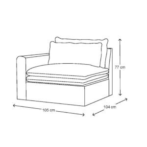 Sofamodul - The Jagger Lounger Right