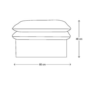 Puf - Continental Footstool 80x80