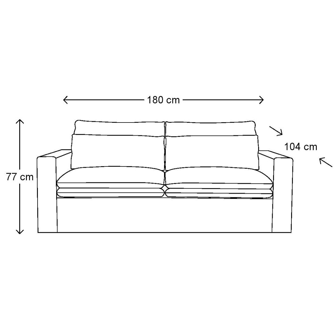 Sofa - Continental Sofa 2,5 Seater BESTILLINGSVARER Sofa - Continental Sofa 2,5 Seater BESTILLINGSVARER