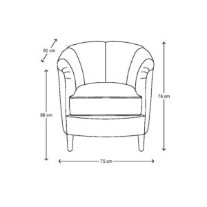 Lænestol - Rue Royale Armchair, pellini læder, BESTILLINGSVARER