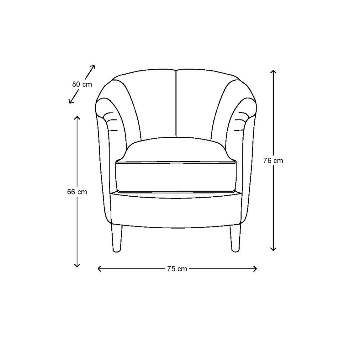 Lænestol - Rue Royale Armchair, pellini læder, BESTILLINGSVARER Lænestol - Rue Royale Armchair, pellini læder, BESTILLINGSVARER