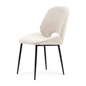 Spisestol – Mr. Beekman Dining Chair, bouclé, white sand UDSTILLINGSMODEL, HAR 1 STK.