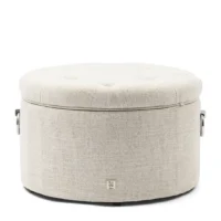Puf - Footstool Park Avenue, Antique White, Rich Tweed BESTILLINGSVARER