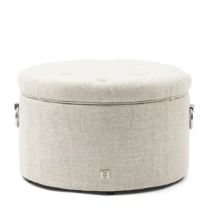 Puf - Footstool Park Avenue, Antique White, Rich Tweed BESTILLINGSVARER