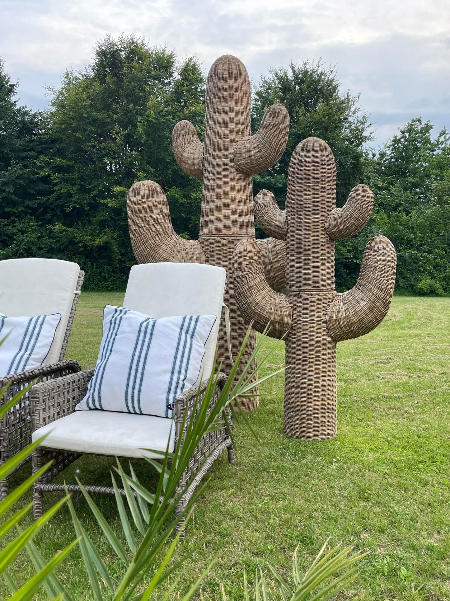 Statue Rustic Rattan Kaktus, S Statue Rustic Rattan Kaktus, S