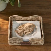 Servietholder - Napkin holder Rustic Rattan Fish Servietholder - Napkin holder Rustic Rattan Fish