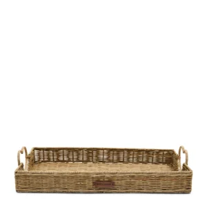 Rattan Bakke - Tray Rustic Rattan Happy Heart