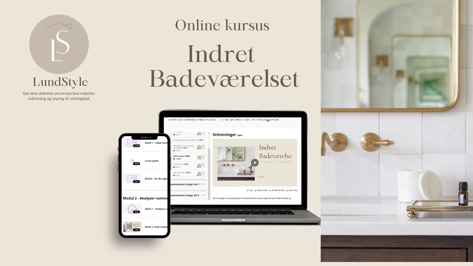 Online Kursus - Indret Badeværelset Online Kursus - Indret Badeværelset
