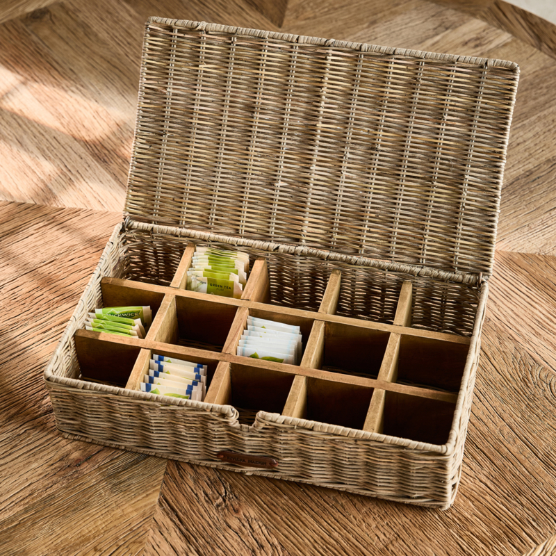 Riviera Maison Rustic Rattan Tea Time Tea Box Theedoos Riviera Maison Rustic Rattan Tea Time Tea Box Theedoos