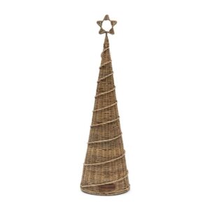 Rattan juletræ - Rustic Rattan Tree Swirl Decoration