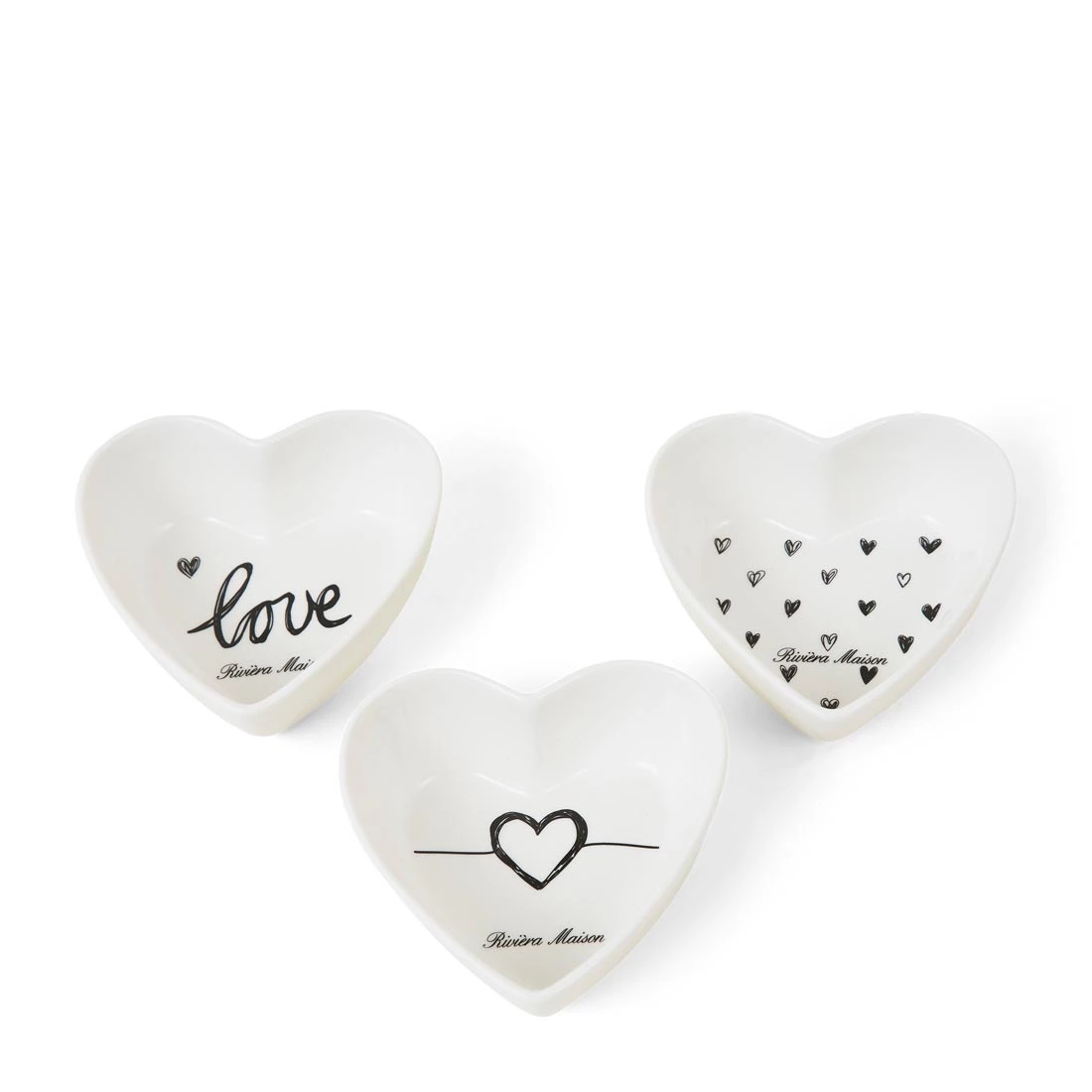 Hjerte skåle - Bowls Lovely Heart, 3 stk. Hjerte skåle - Bowls Lovely Heart, 3 stk.