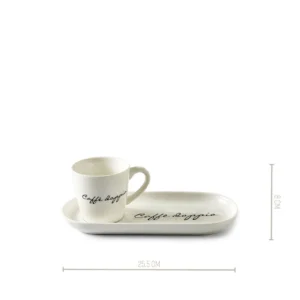 Krus m. tallerken - Coffee Cup Caffè Doppio 2 stk.
