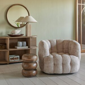 Lænestol Arosa Swivel Armchair Natural BESTILLINGSVARER