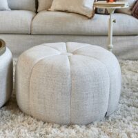 Puf - Falcone Stool Antique White BESTILLINGSVARER Puf - Falcone Stool Antique White BESTILLINGSVARER