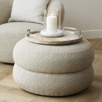 Puf -  San Remo Stool D70 Natural Grey BESTILLINGSVARER